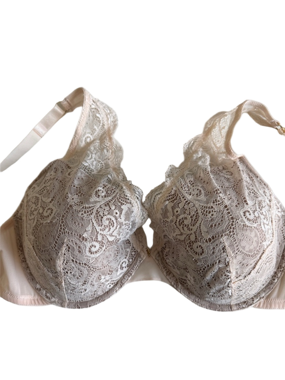 Third Love Pink Lace Contour Plunge Bra Sz 38E